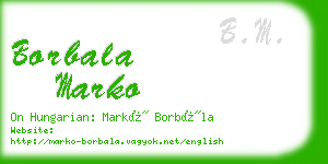 borbala marko business card